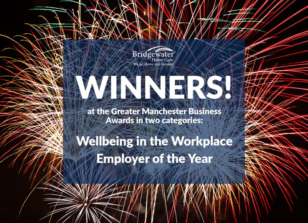 Bridgewater Home Care winners at the Greater Manchester Business Awards in two categories