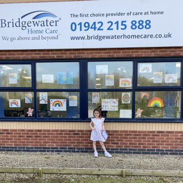 Rainbows Spreading Positivity at the Bridgewater Home Care Office